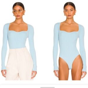 NEW One Grey Day Seville Bodysuit in Blue Jean